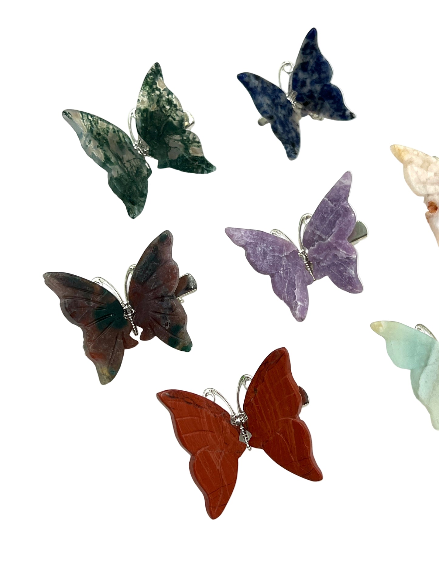 Crystal Butterfly Hair Clips