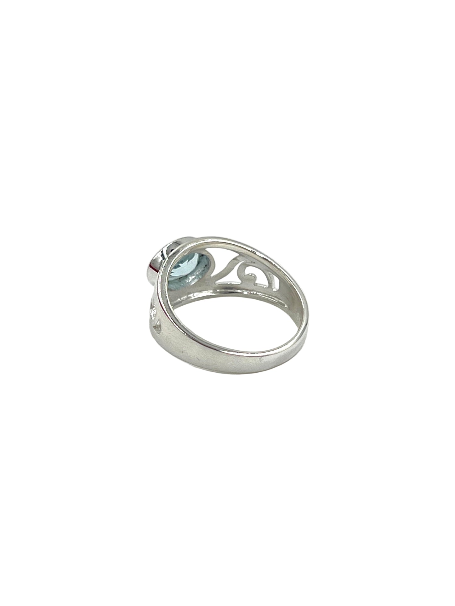Oval Blue Topaz Ring