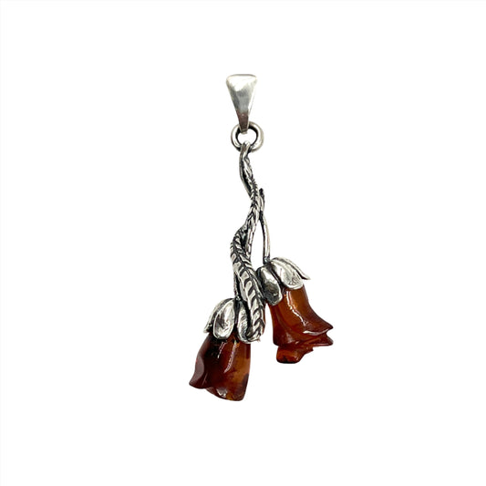 Amber Double Rose Pendants