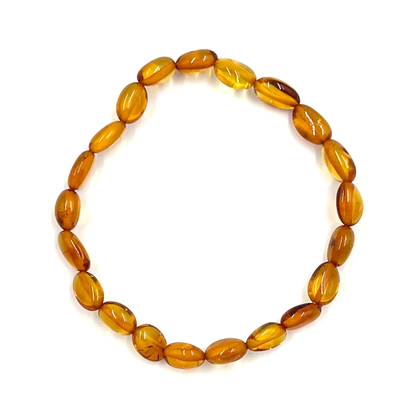 Polished Honey Amber Stretchy Bracelets