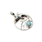 Sterling Silver Dolphin Larimar Pendants