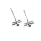 Silver Gemstone Dragonfly Earrings