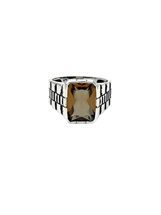 Silver Zultanite Banded Ring