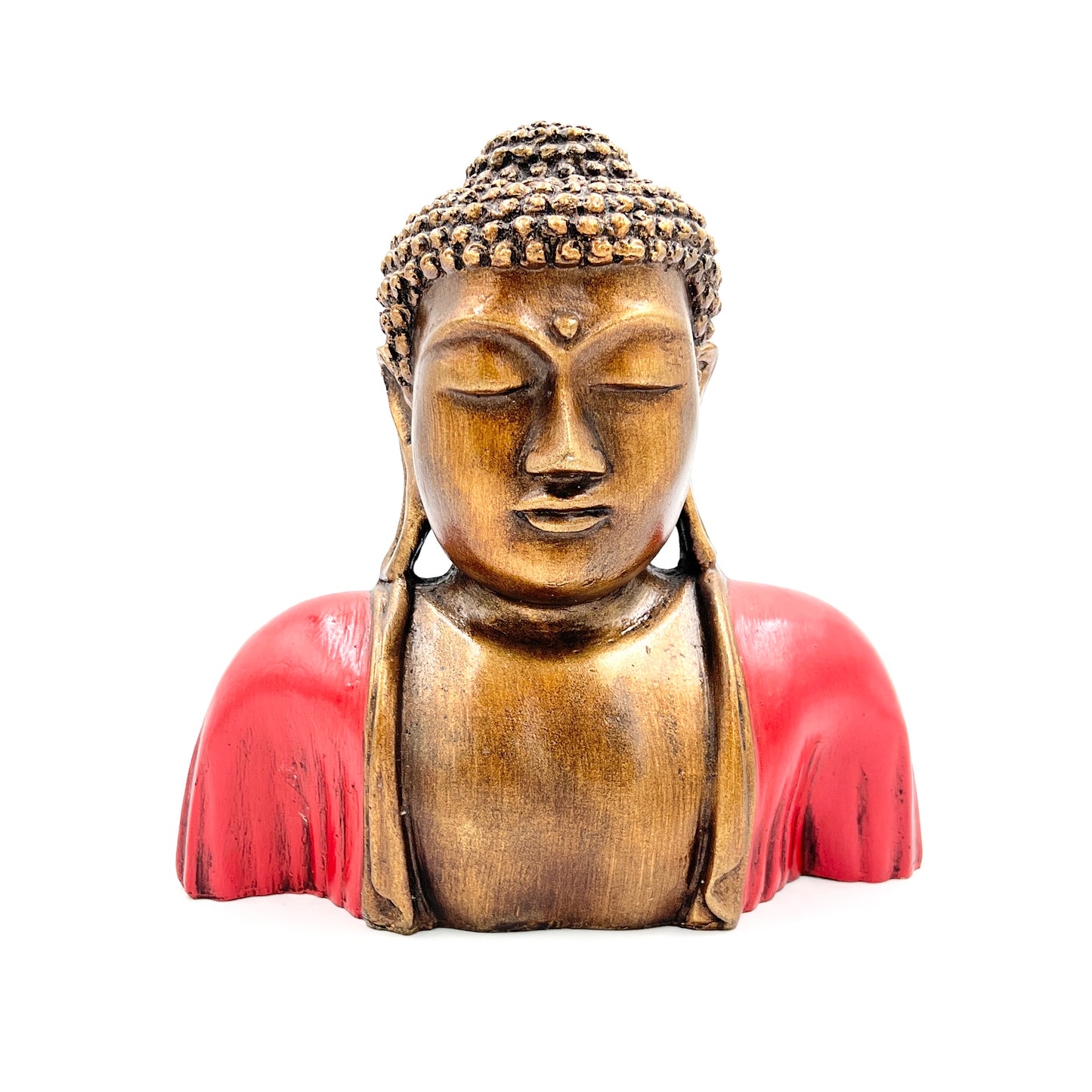 Hand Painted Resin Buddha Bust