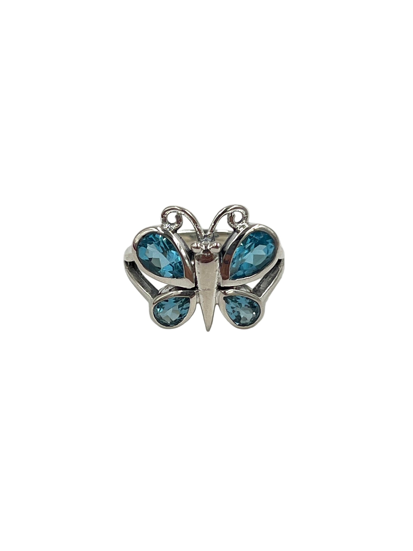 Butterfly Sky Blue Topaz Ring