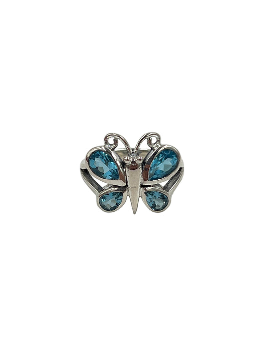 Butterfly Sky Blue Topaz Ring