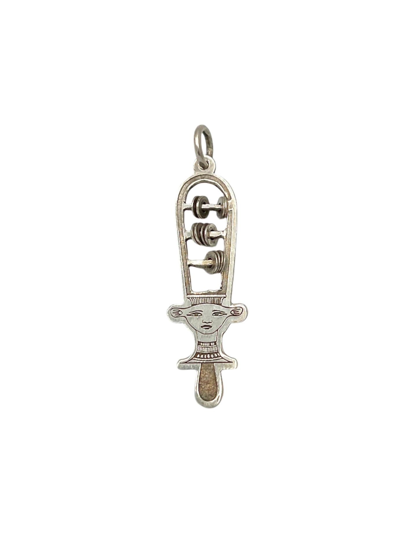 Silver Sistrum Goddess Pendants