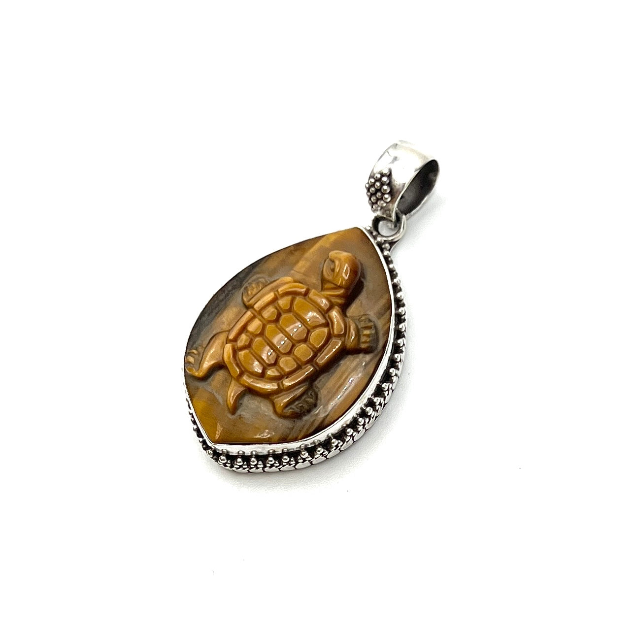 Tigers Eye Turtle Pendants