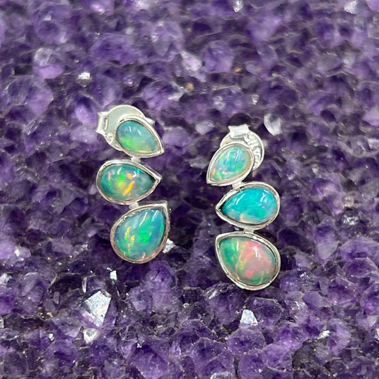 Ethiopian Opal Studs