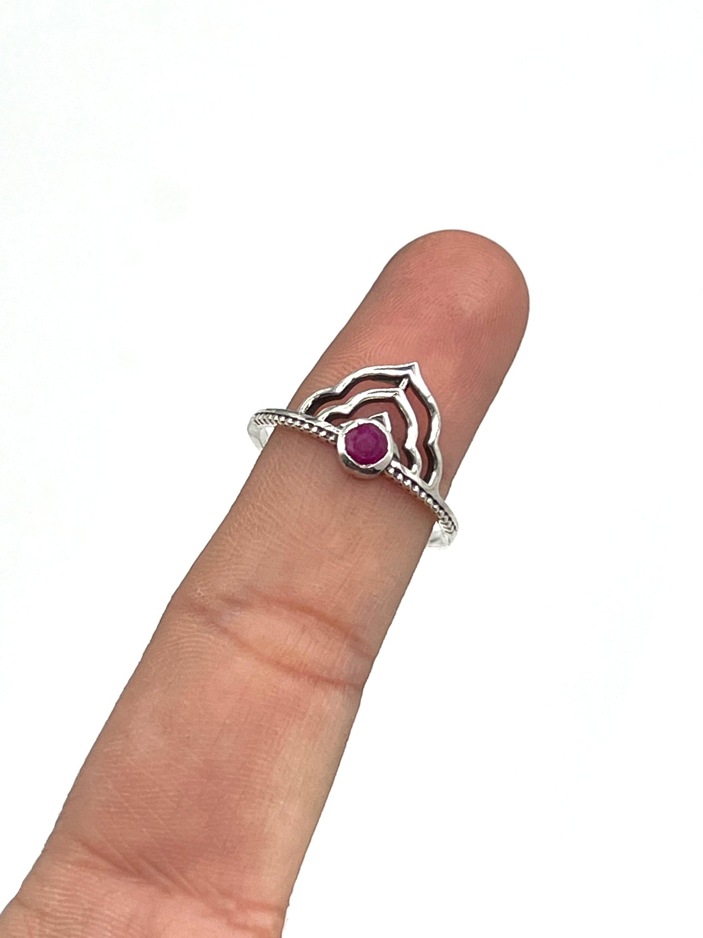 Lotus Crown Gemstone Rings