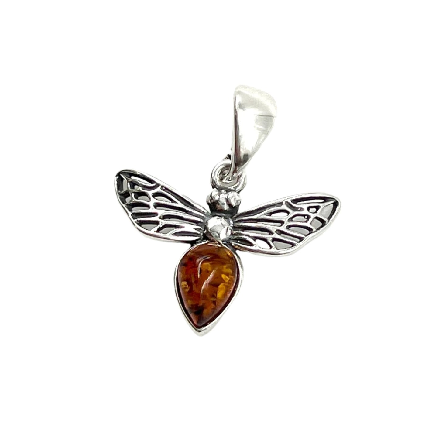 Amber Insect Pendants