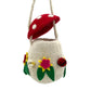 Hand felted Red Mushroom Bag