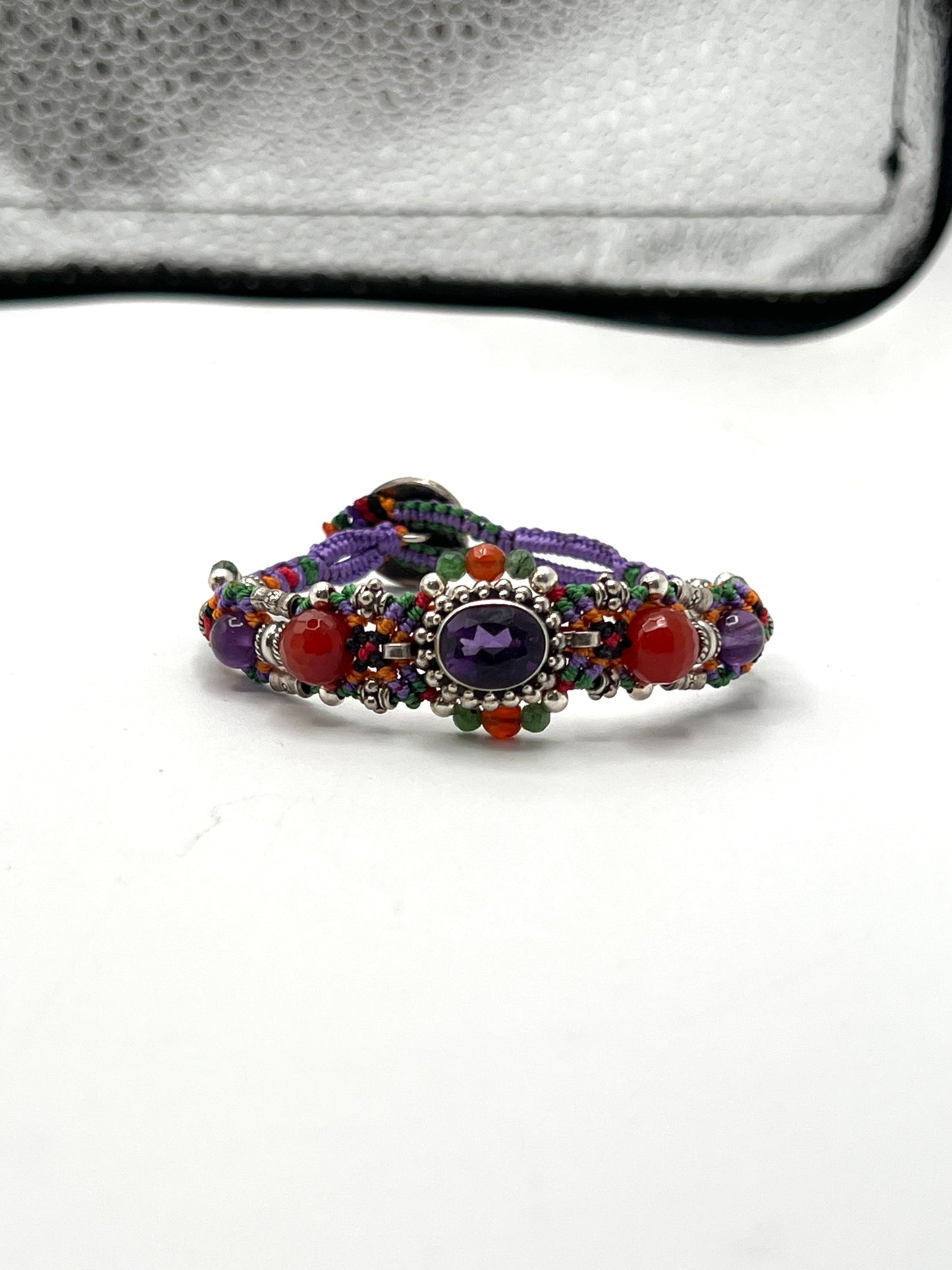 Macrame Amethyst Bracelet