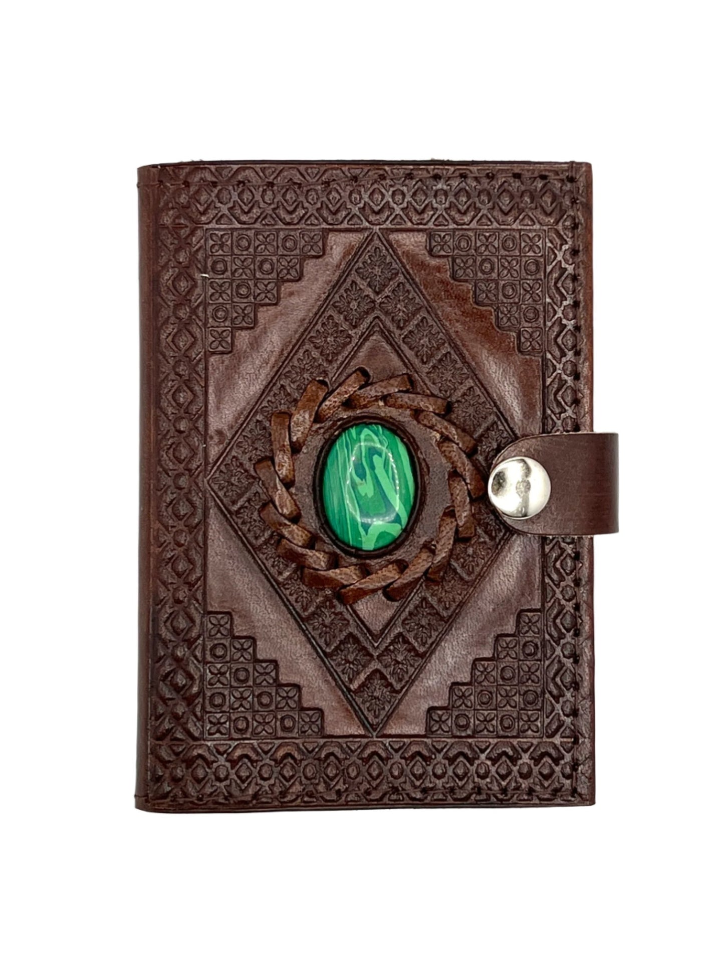 Camel Leather Gemstone Journal | Diamond | 5" x 3.5" x 1/2"