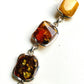 Sterling Silver Multi Color Amber Bracelet