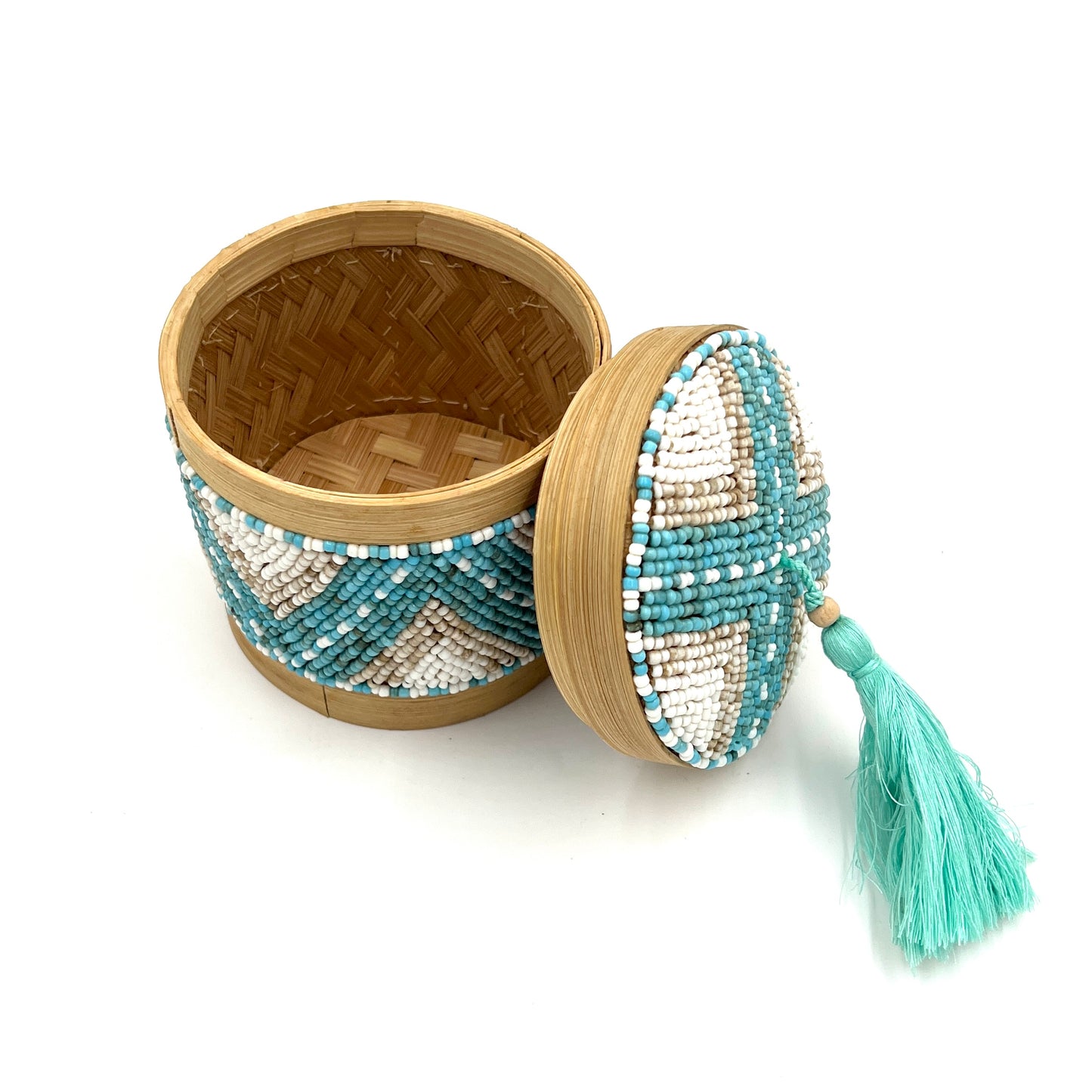 Bali Beaded Circle Boxes