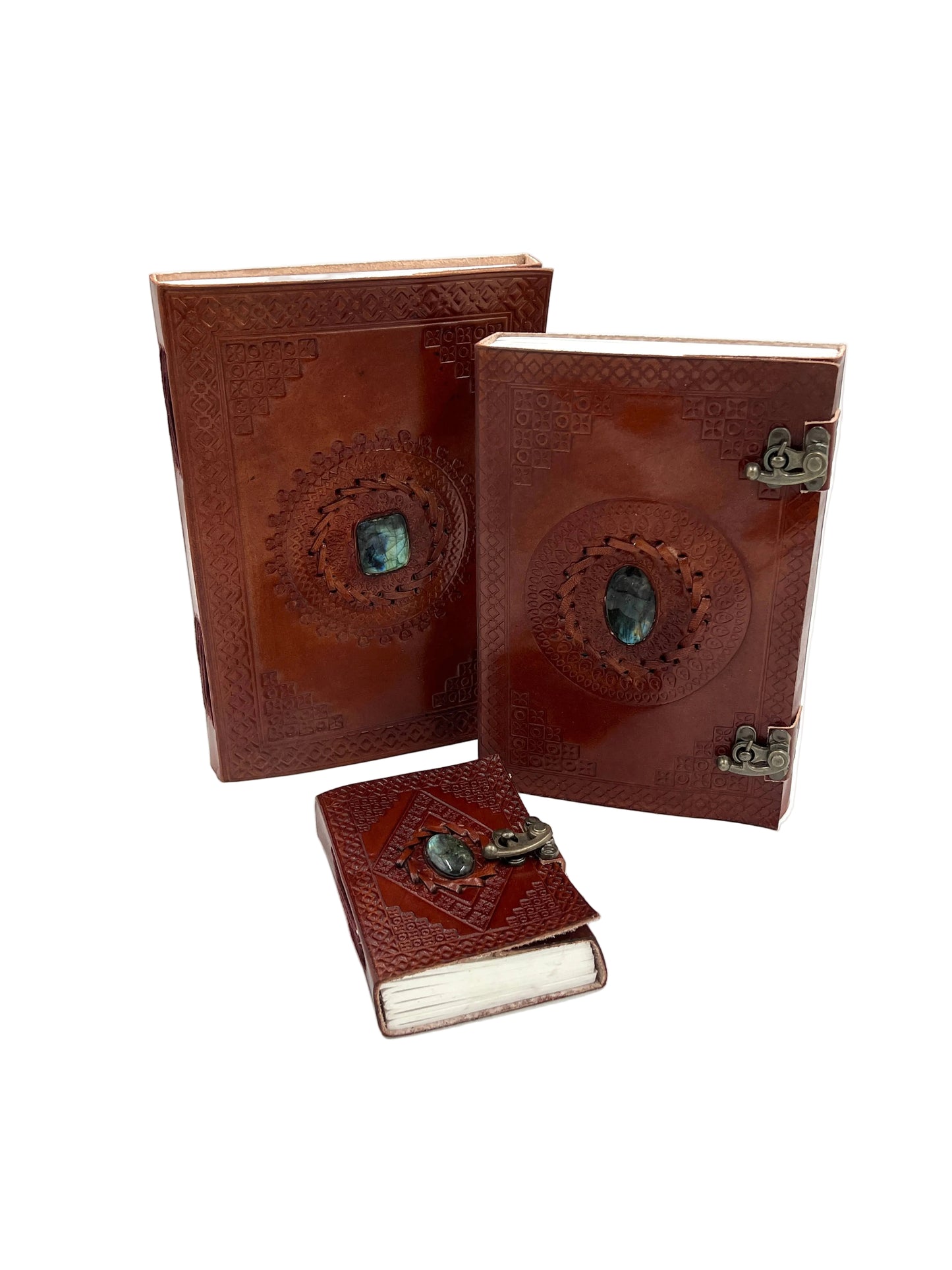 Camel Leather Gemstone Journals