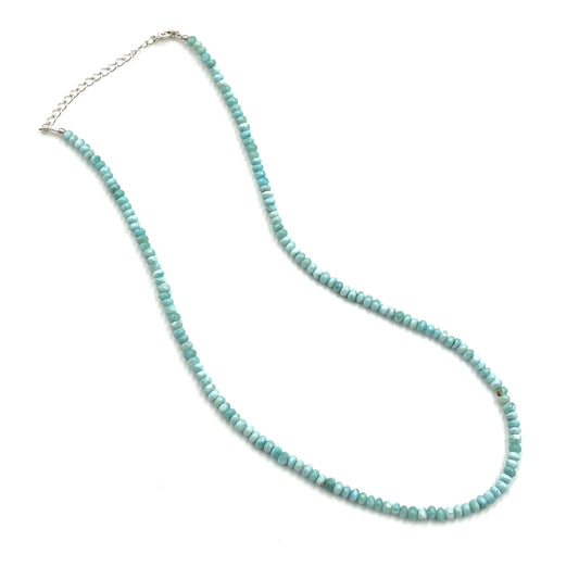 Sterling Silver Beaded Larimar Necklaces