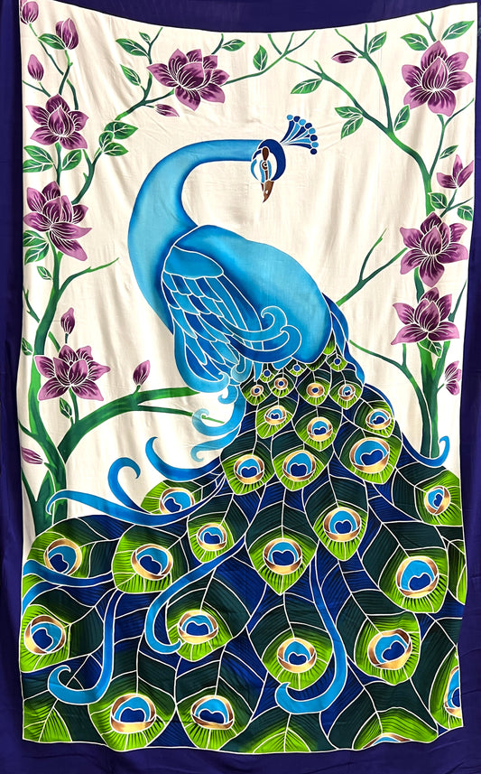 Hand Batiked Peacock Sarongs