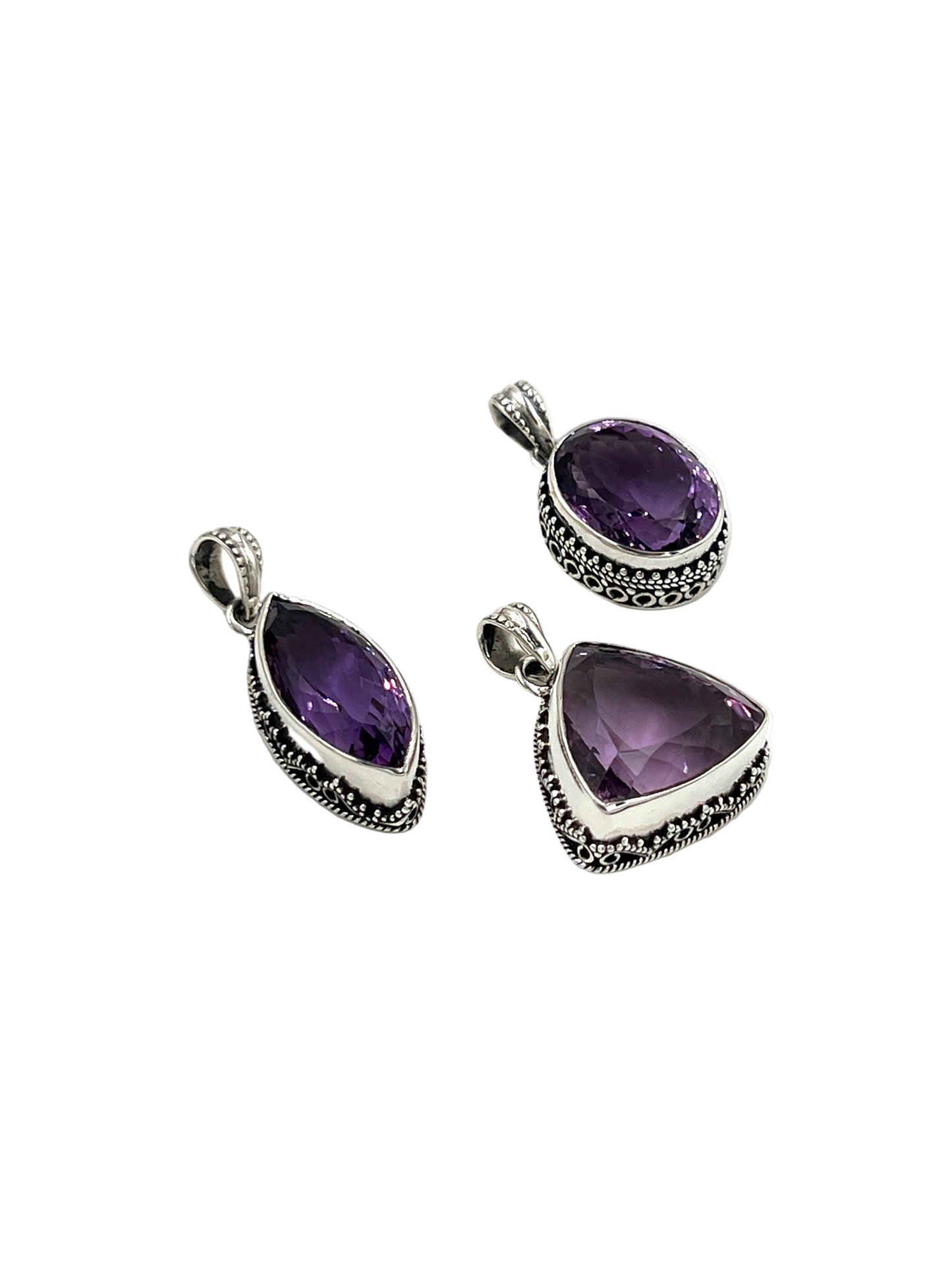 Silver Amethyst Pendants