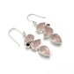 Teardrop Rose Quartz & Tourmaline Earrings