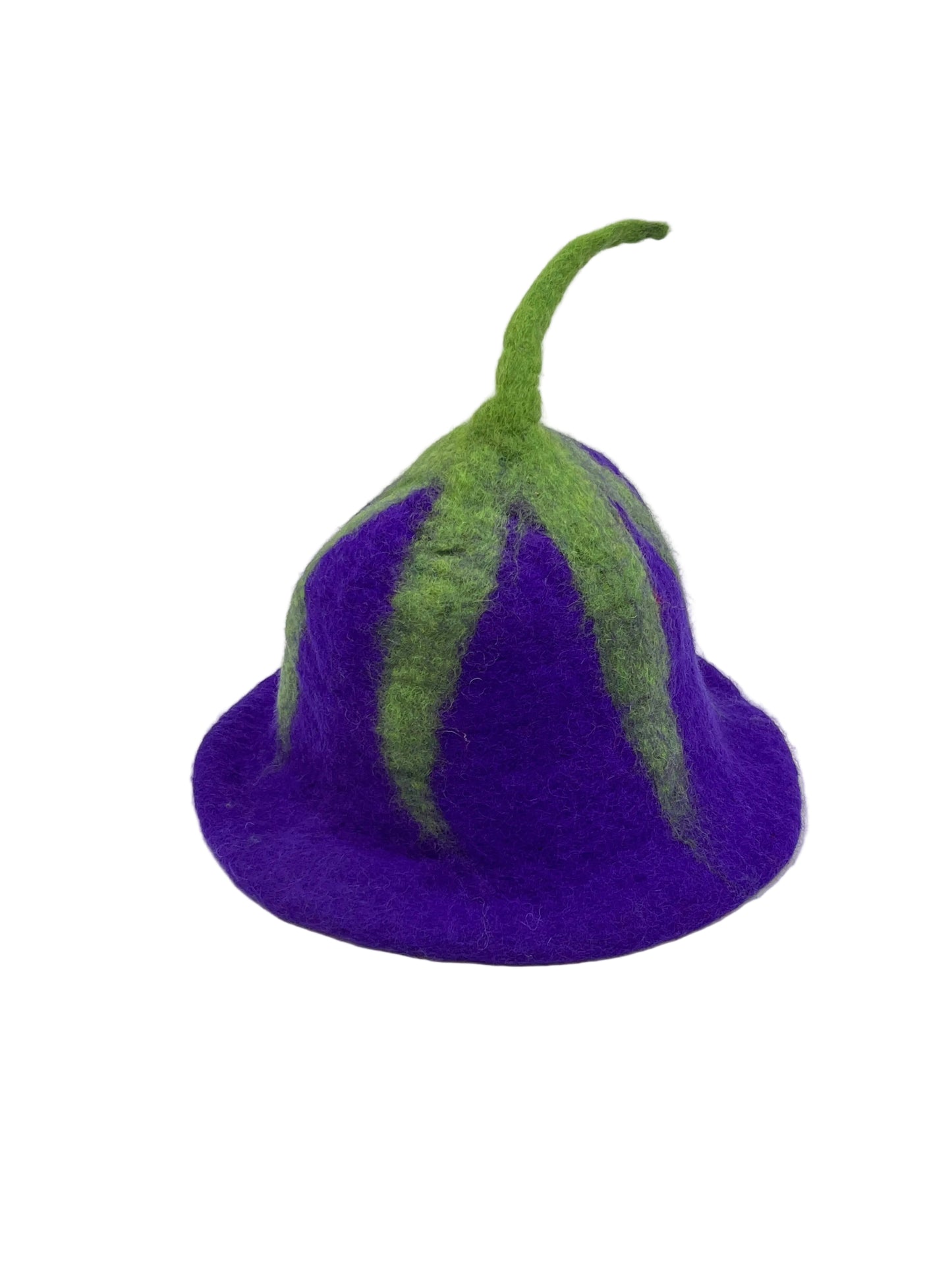 Hand felted Eggplant Wool Hats