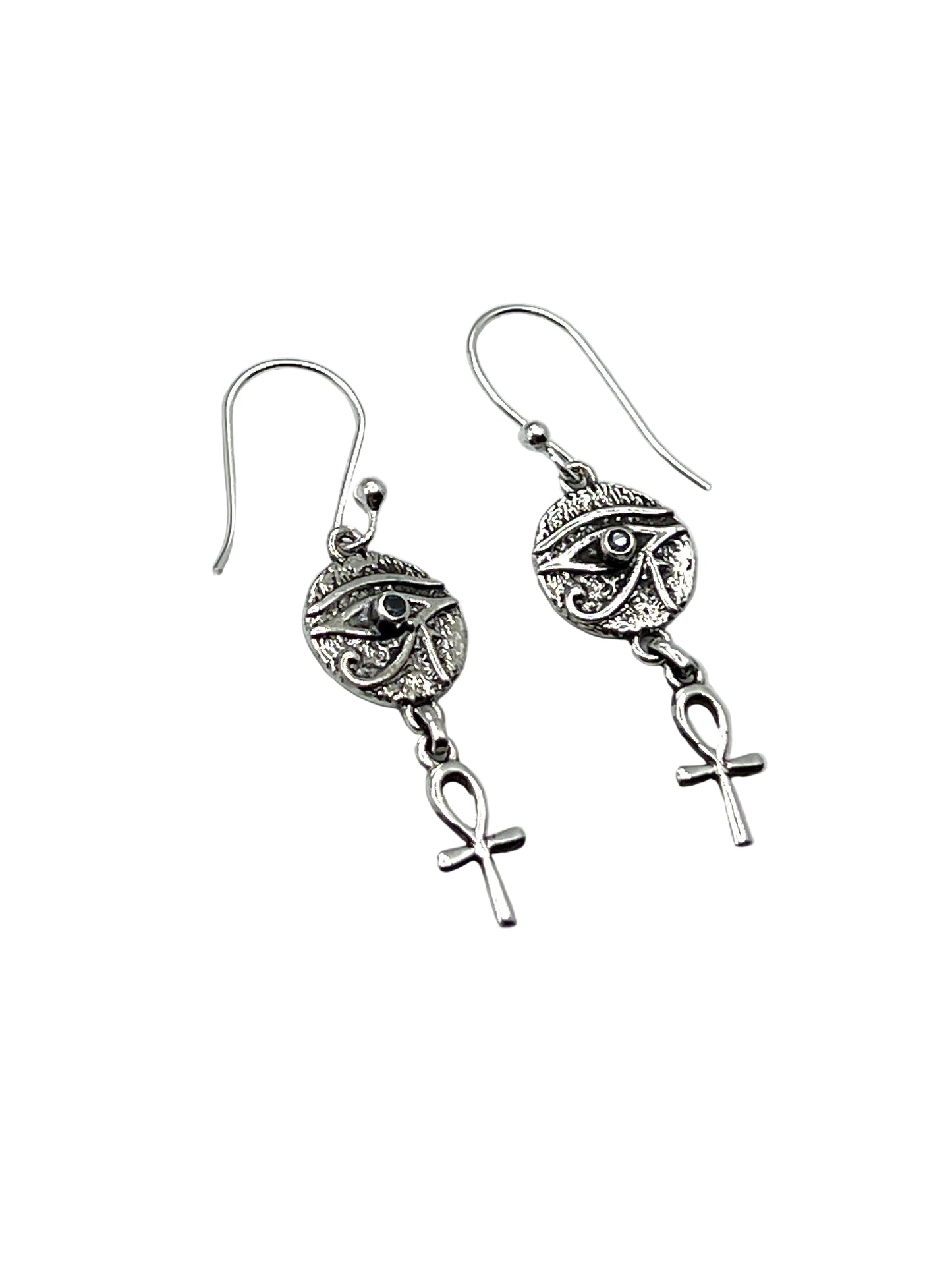 Eye of Horus & Ankh Earrings