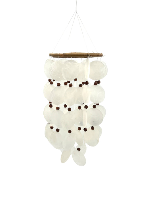 Round Bamboo & Capiz Shell Wind Chime