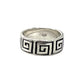 Sterling Silver Greek Meander Wide Ring
