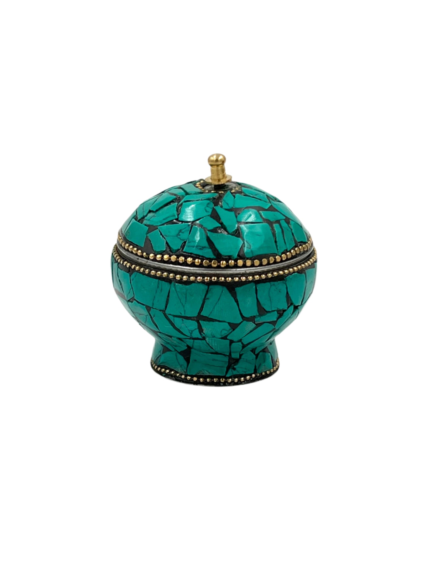 Mini Mosaic Indian Metal Jar