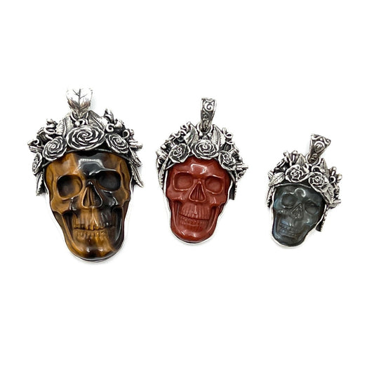 Bertha Skull Gemstone Pendants