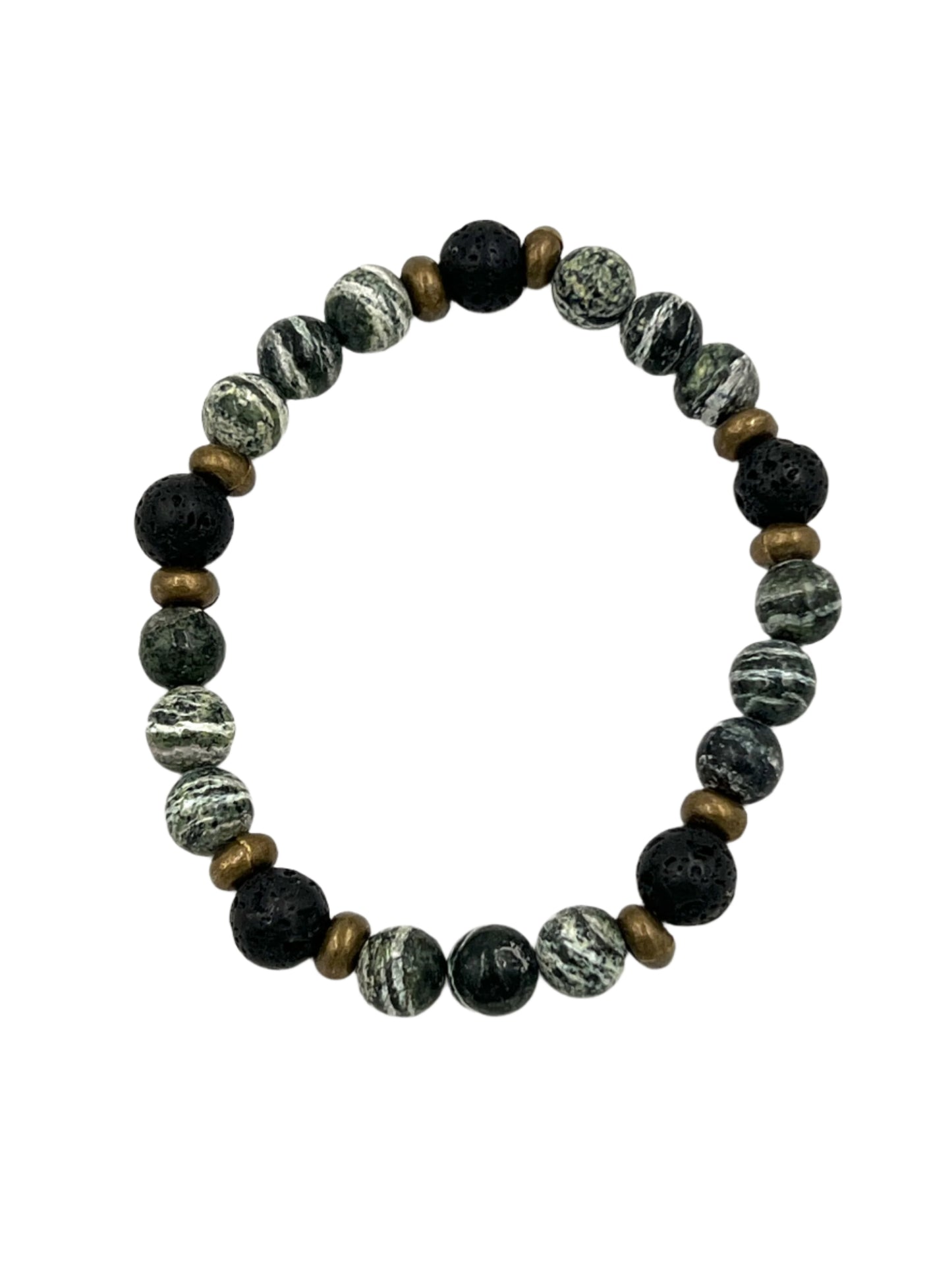 Green Zebra Jasper Stretchy Bracelets