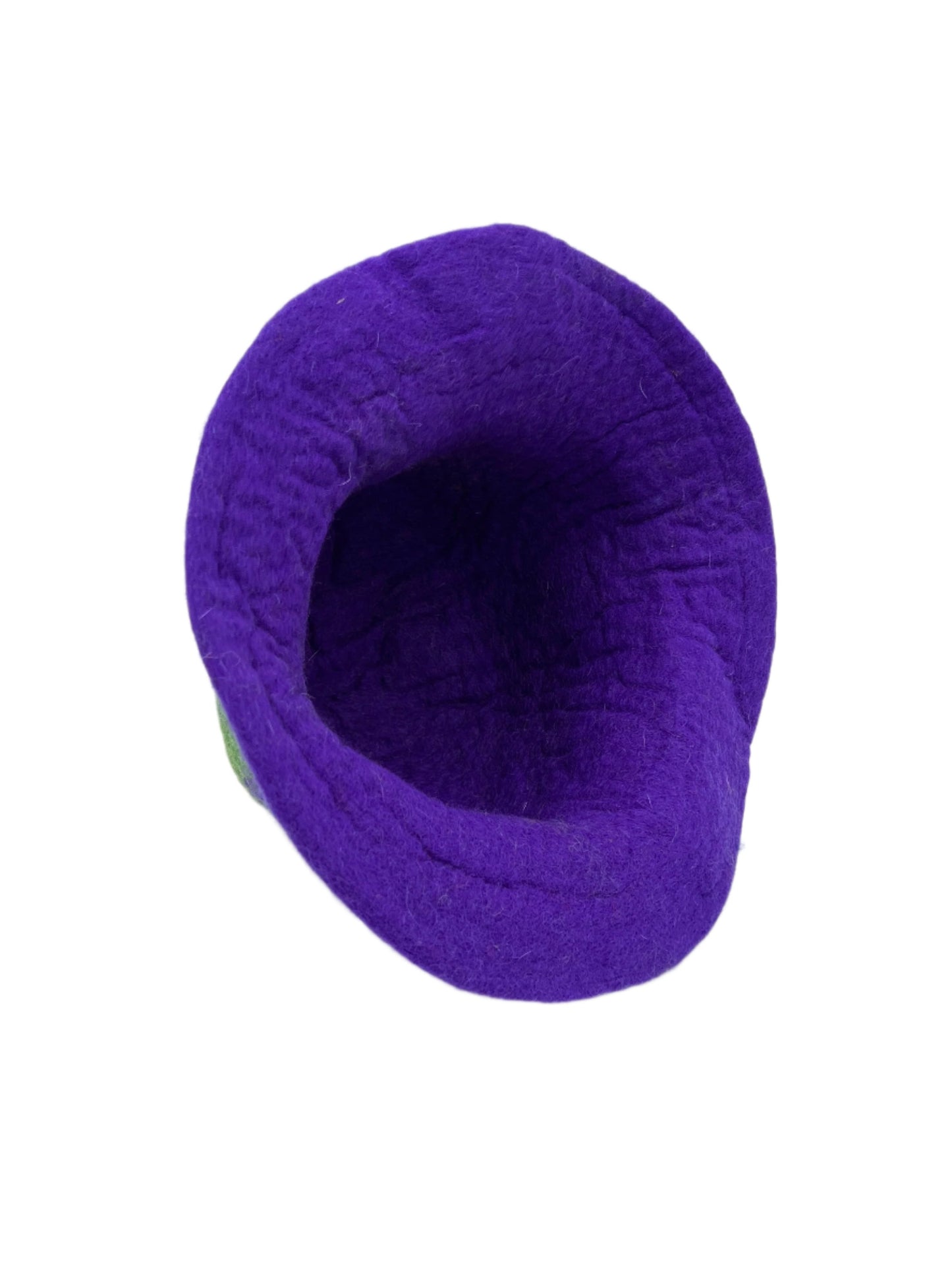 Hand felted Eggplant Wool Hats