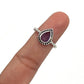 Teardrop Gemstone Beaded Ring