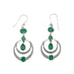 Sterling Silver Gemstone Circle Chandelier Earrings