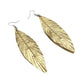 Leather Feather Earrings