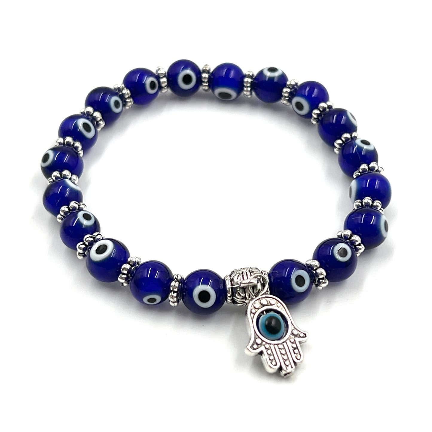 Evil Eye Beaded Bracelet w/ Hamsa