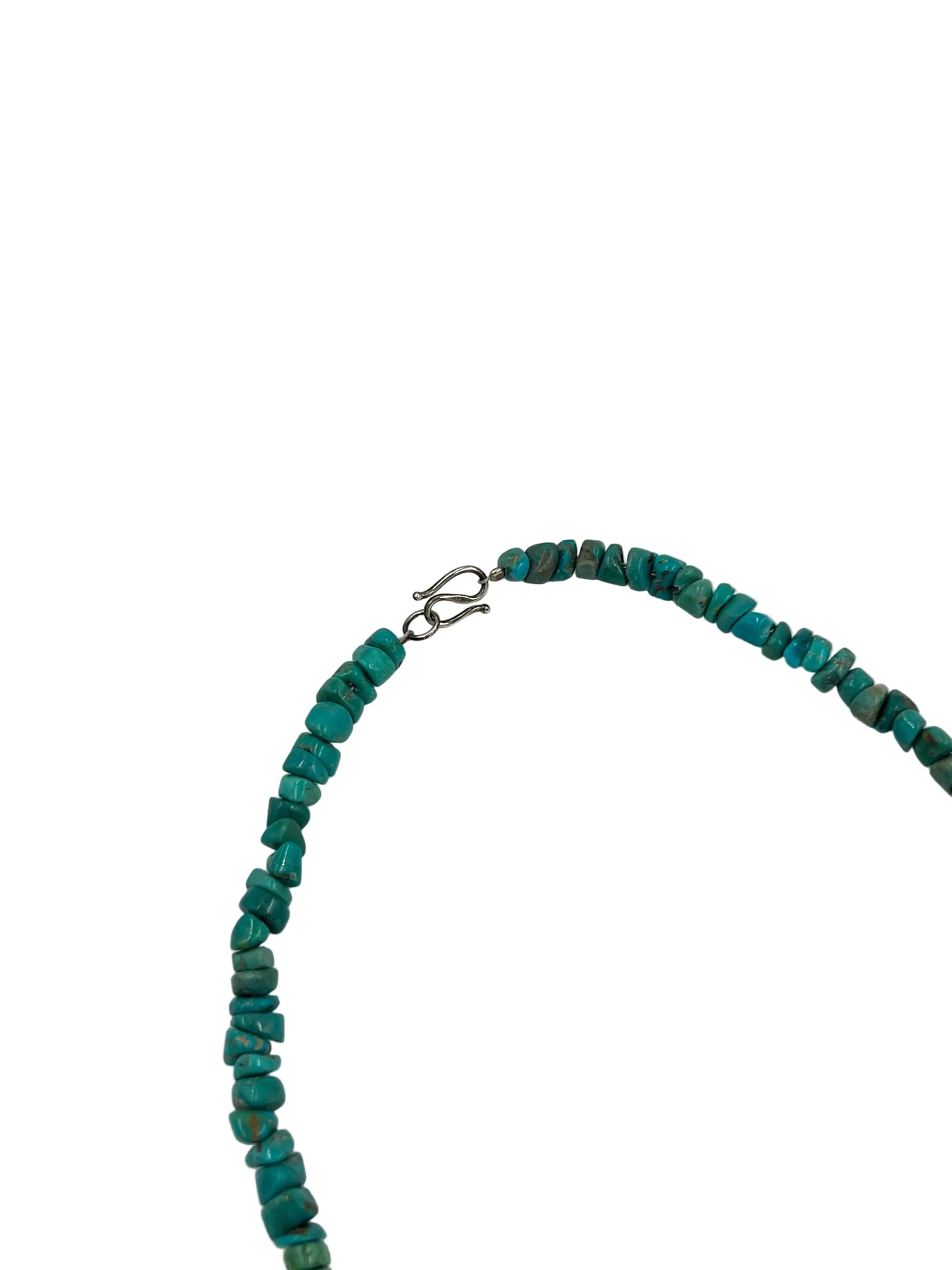Silver Teardrop Turquoise Necklace