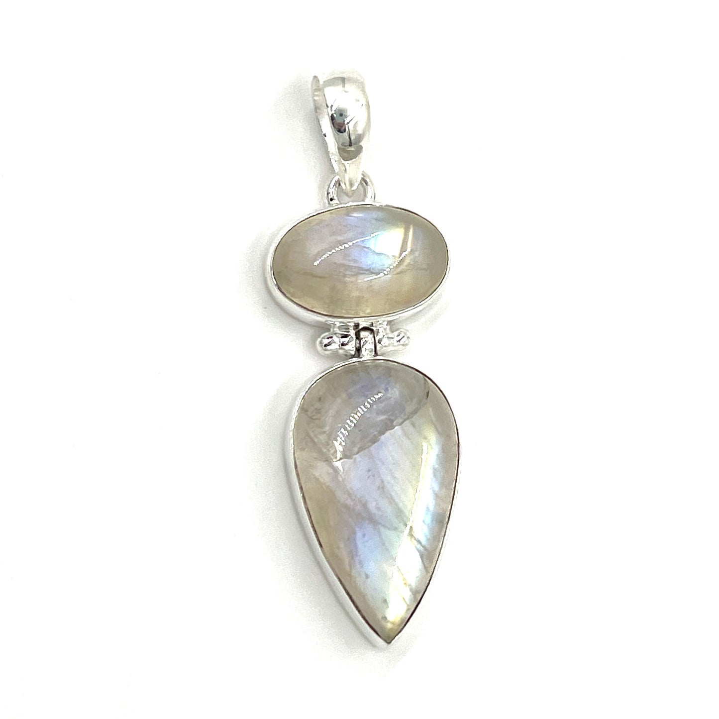 Sterling Silver Double Moonstone Pendants