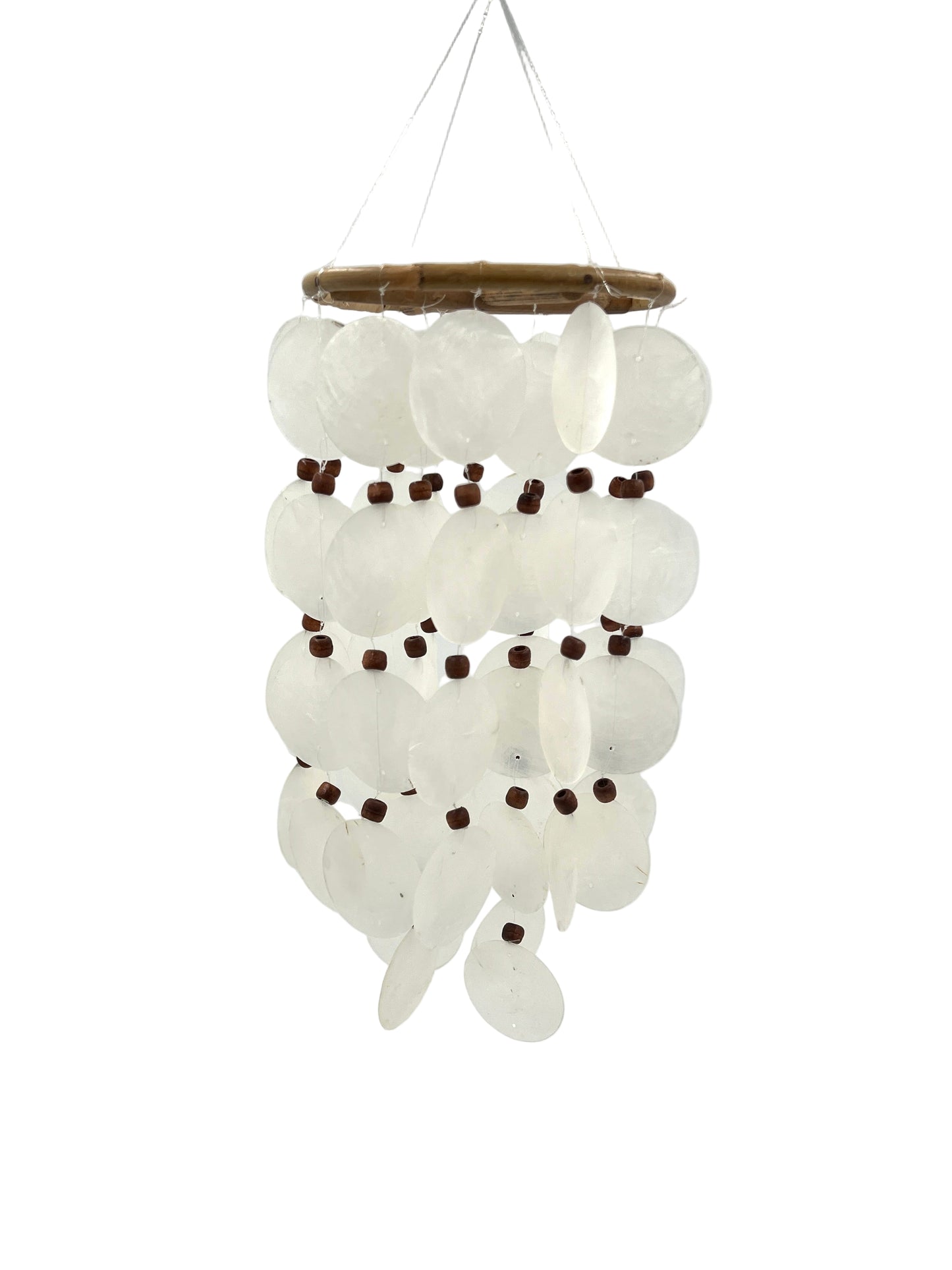 Round Bamboo & Capiz Shell Wind Chime