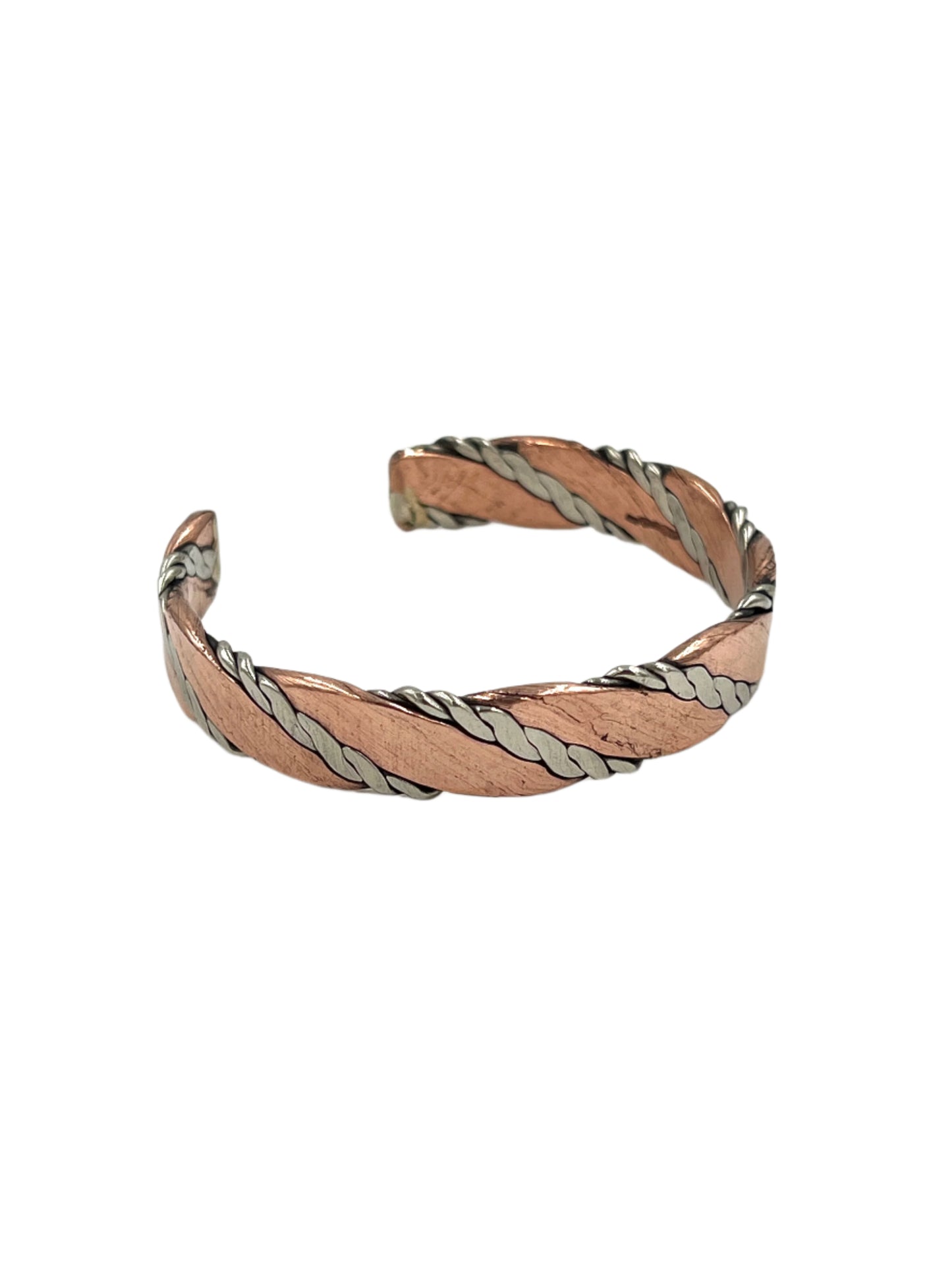 Wide Braided Rope Copper Bracelet