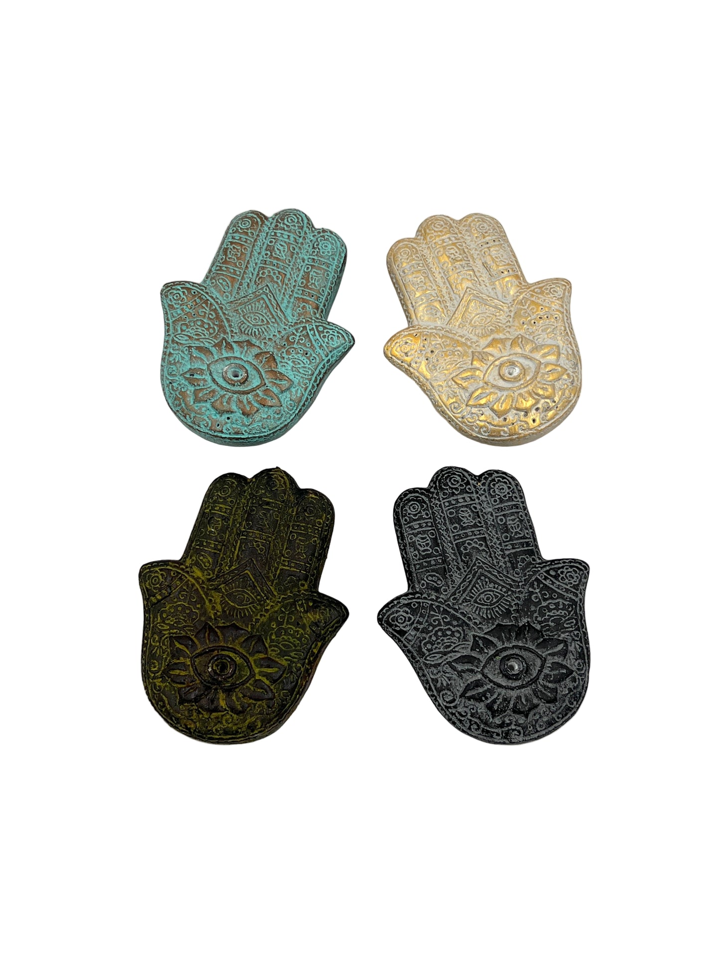 Resin Hamsa Incense Burner