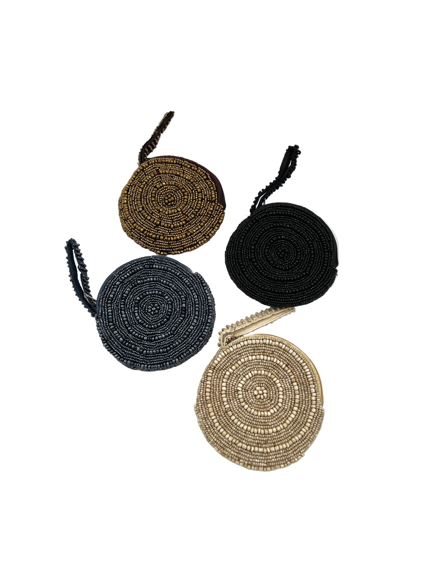 Beaded Round Coin Purse