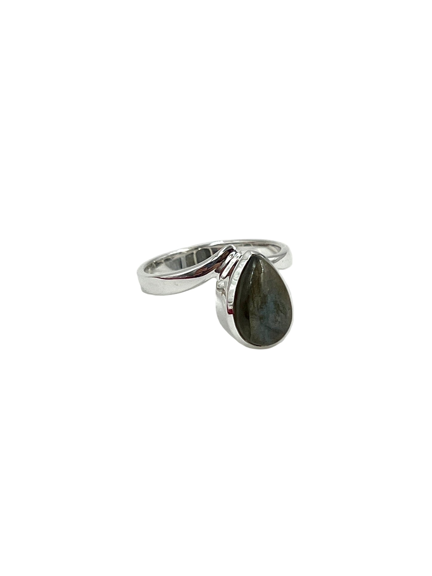 Teardrop Labradorite Ring