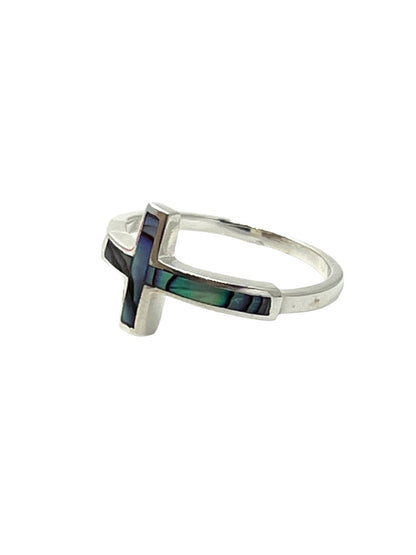 Sterling Silver Shell Cross Ring