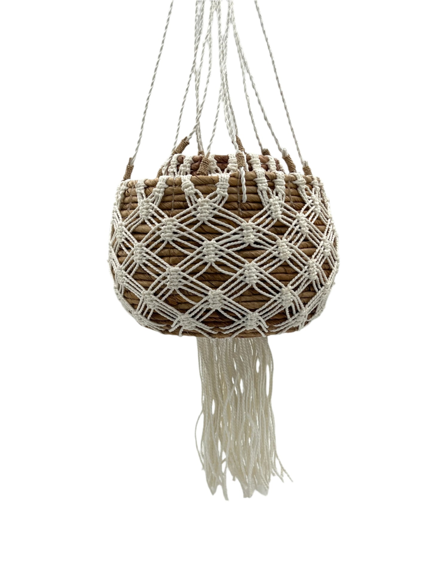 Banana Leaf White Hanging Plant Basket Sets