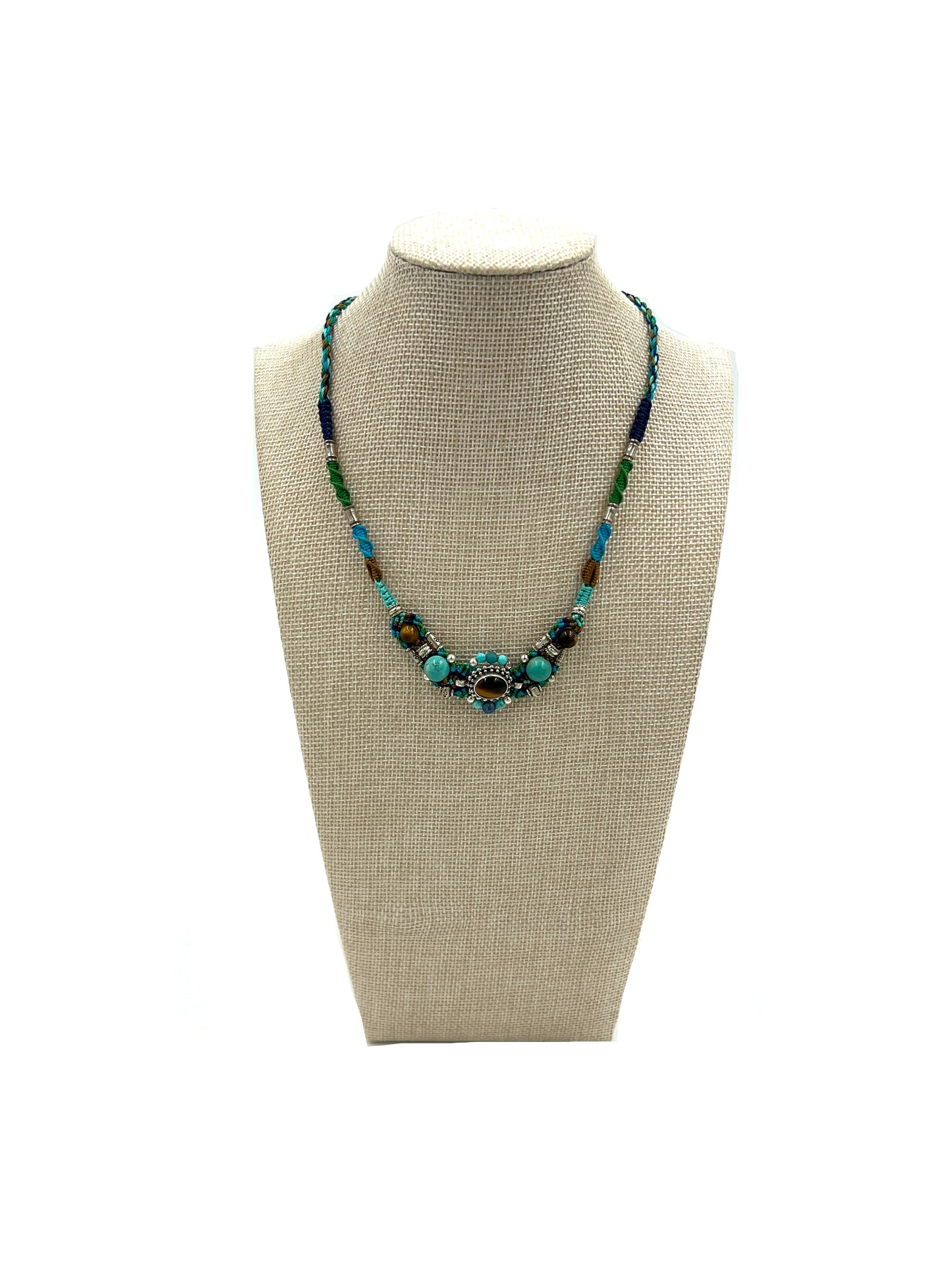 Macrame Tigers Eye Necklace