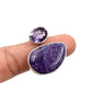 Sterling Silver Amethyst & Charoite Rings