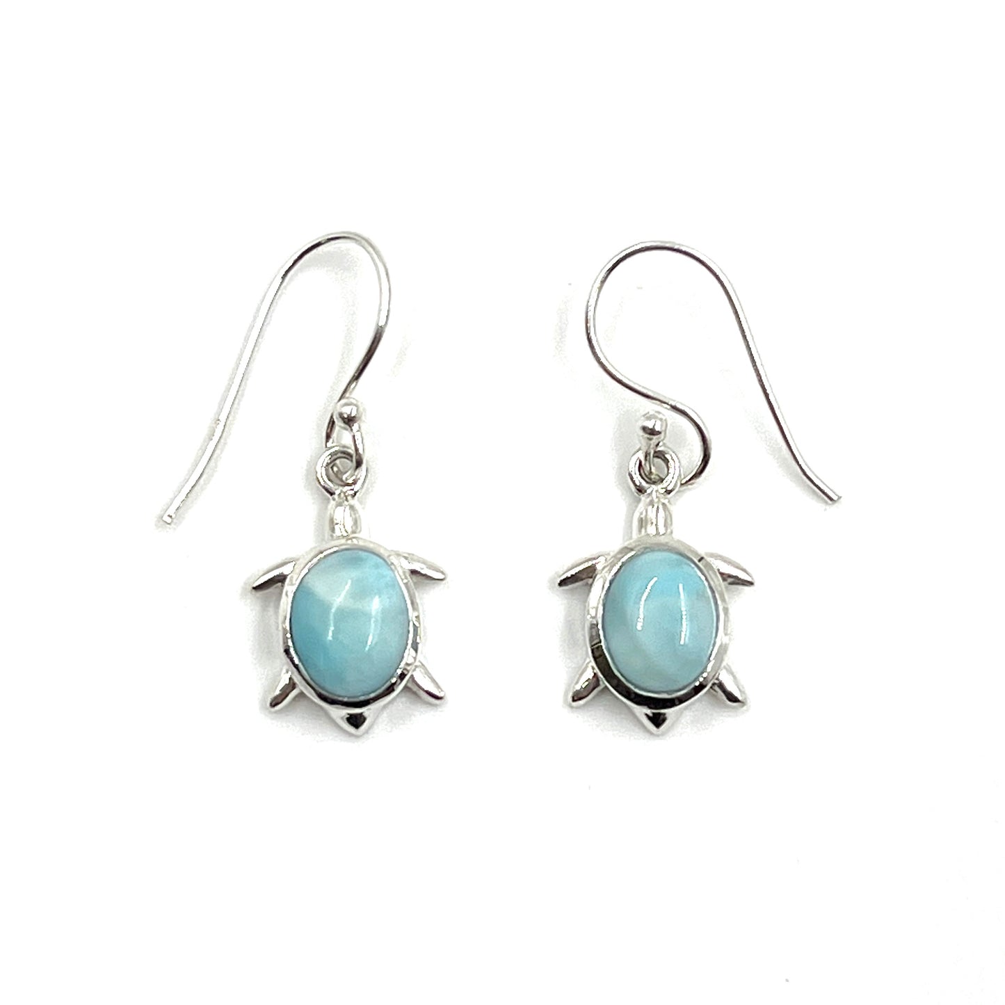 Sterling Silver Larimar Earrings