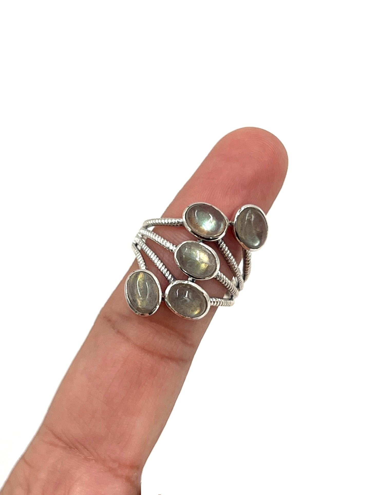 Multi Labradorite Ring